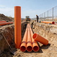 Tube de protection de câble électrique en HDPE MPP, conduite électrique, résistance à l'usure, anti-corrosion, DN100 3mm~6mm 50, directement de l'usine