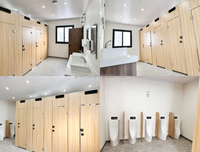 WC préfabriqué mobile et durable avec douche, unité de salle de bain pour usage extérieur, commercial, public et sur chantier