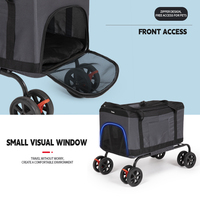Poussette de voyage pliable approuvée par les compagnies aériennes, sac de transport à roulettes pour chats et chiens