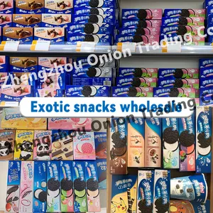 Hot Selling High Quality Exotic Snacks Exotic Cookies Oreo Sandwich Cookies Chocolate Strawberry Flavored Cocoa Cookies