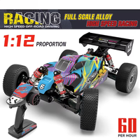 Voiture de course télécommandée 60 km/h, modèle réduit à l'échelle 1:12, jouet RC haute vitesse, voitures 4x4 tout-terrain en alliage métallique pour adultes et enfants