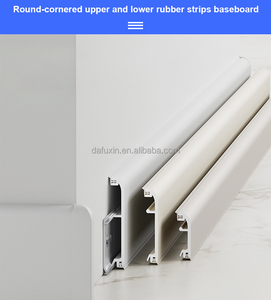 Dafuxin OEM hiện đại vòng cung tròn hợp kim nhôm sàn TRIM Ốp chân tường Hội Đồng Quản Trị phong cách chống nước bền sàn lớp phủ cho - Product Image 5
