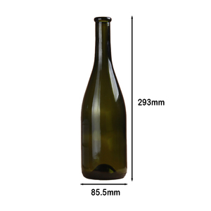 Bán buôn rỗng rõ ràng hổ phách màu xanh lá cây rượu sâm banh chai thủy tinh lấp lánh rượu vang Tinh Thần Rượu Chai 750 ml với mũ - Product Image 6