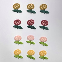 Patchs en tissu mignons, fleurs brodées, patchs décoratifs DIY, appliques, fleurs en coton polyester tricoté, accessoires pour enfants