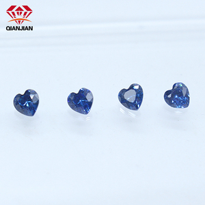 Moissanite bleue <span class=keywords><strong>de</strong></span> qualité supérieure, taille cœur, clarté VVS, certificat GRA, testée au diamant <span class=keywords><strong>testeur</strong></span>, <span class=keywords><strong>meilleur</strong></span> prix - Product Image 2