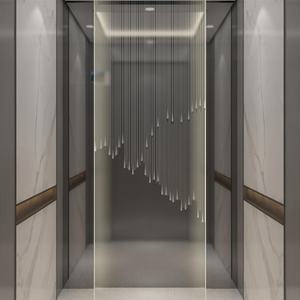 Ascenseur domestique moderne à traction sans engrenages en acier inoxydable avec plancher en PVC pour villa, maison à 2 étages, petit ascenseur résidentiel - Product Image 1