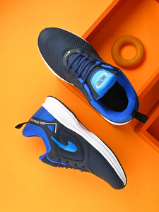 Chaussures de sport en dentelle bleu-noir, légères, respirantes, pour le cricket et la course à pied, antidérapantes, confortables, été comme hiver - Product Image 6