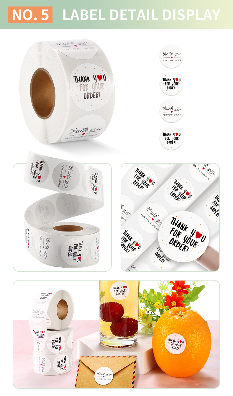 Thank You 1.5 inch Rainbow Labels Sticker Roll for Greeting Cards Flower Bouquets Gift Wraps Mailers Bag Businesses o<i></i>nline Store