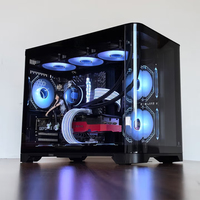 Boîtier PC Gaming Wukong Anime ATX Mid Tower Blanc Verre Trempé RGB Refroidissement Personnalisé Stock Disponible