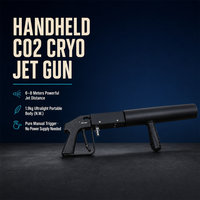 Pistolet Cryo Jet CO2 Portable 6-8m à Déclenchement Manuel en Alliage d'Aluminium, Piles AA, Machine à Fumée Scénique, Effet DJ Portable pour Fêtes