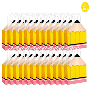 Bolsas de Papel con Forma de Lápiz para la Vuelta al <span class=keywords><strong>Cole</strong></span>, Decoración para el Aula, Bolsas de Regalo para Niños, Bolsas de Papel para Dulces - Product Image 3