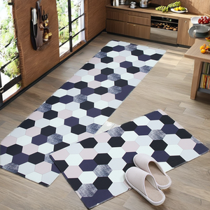 Tapis de cuisine moderne en cuir PU à imprimé animal, rembourré, antidérapant, avec support en PVC, imperméable, résistant à l'huile, lavable, fin, fabriqué à la machine - Product Image 2