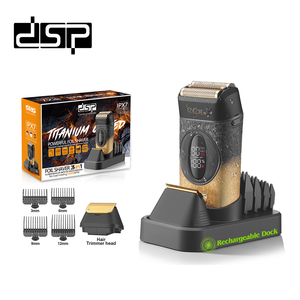 <span class=keywords><strong>Afeitadora</strong></span> <span class=keywords><strong>DSP</strong></span> 3 en 1 con Cabezales Recubiertos de Titanio, 4 Peines Guía y Pantalla LED - Profesional - Product Image 5
