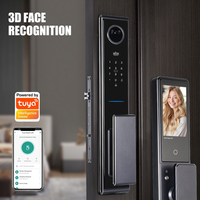 Cerradura de puerta inteligente de reconocimiento facial 3D de alta calidad, aplicación Tuya, Wifi, huella dactilar, código de tarjeta NFC, contraseña, cerradura de puerta inteligente para el hogar