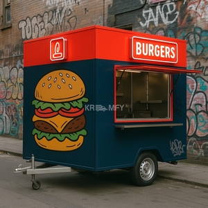 Camión de Comida Estándar Americano para Café, Hot Dogs y Helados, Remolque Móvil de Bebidas, Carritos de Comida con Cocina Completa - Product Image 3