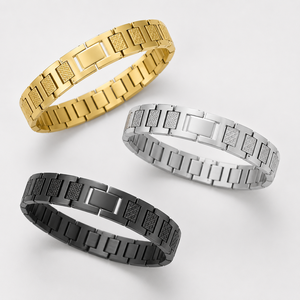 Hot Selling Crocodile Pattern Stainless Steel Hip Hop Style Silver/Gold Plated Customizable Logo <b>Engraving</b> Unisex Anniversary - Product Image 1