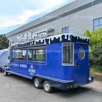 Camion de cuisine complet en fibre de verre et aluminium, fourgon mobile, remorques alimentaires pour hot-dogs et BBQ à vendre