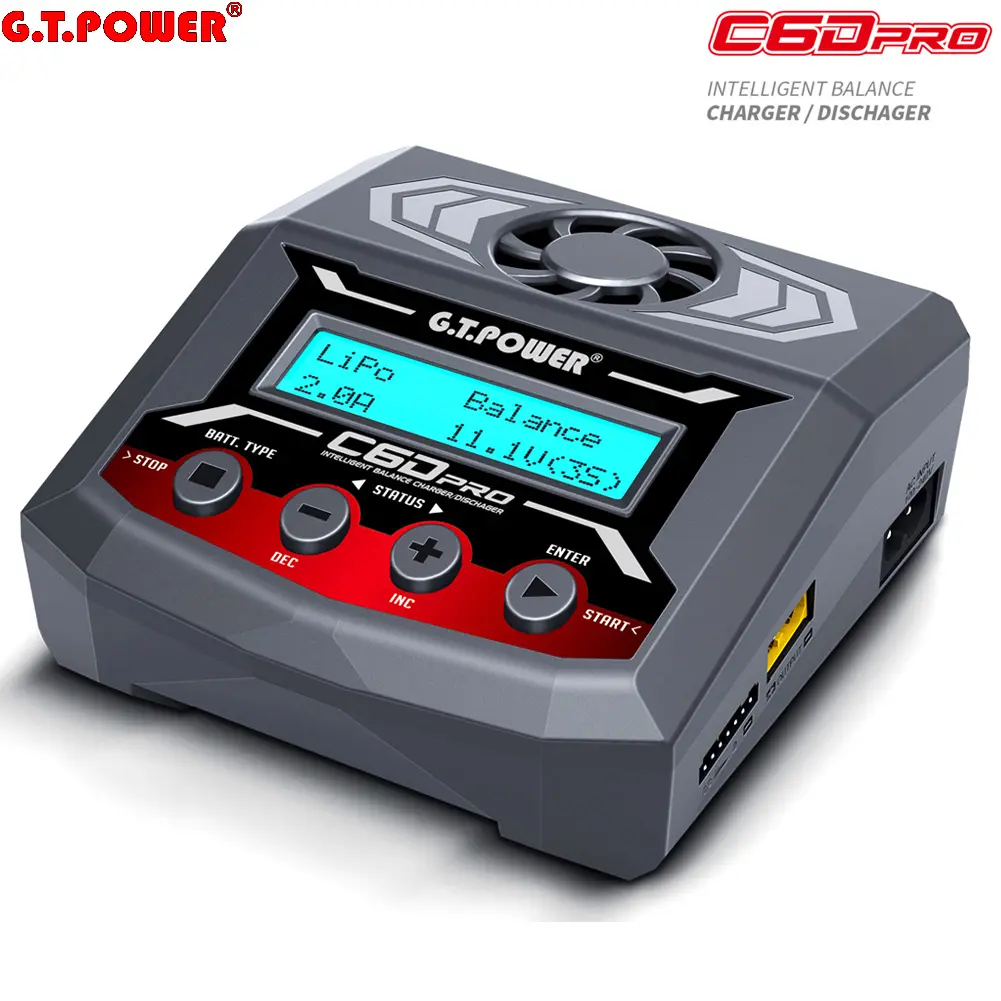 GT.POWER IMAX C6D PRO Balance Charger Discharger 300W 12A For RC Drone Car Boat LiPo/LiFe/LiIon/LiHV/NiMH/NiCd Battery