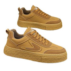 Mens Shoes New Thick Sole Wear-resistant Work Walking Casual Shoes Mens Sports Low-<b>top</b> Flat Shoes - Product Image 1