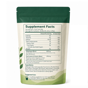 Nutrition sportive Mélange adaptogène pour boissons pour adultes Suppléments d'électrolyte de magnésium Vitamine D3 Poudre pour le calme et le soulagement du stress - Product Image 2