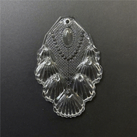 Accessoires de lustre en cristal de luxe léger, panneaux ovales en verre mat transparent, style français tendance