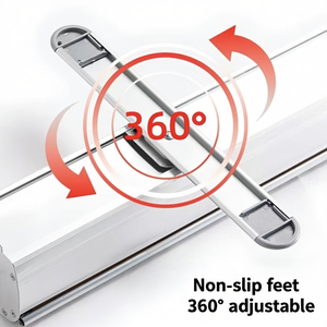 Support <span class=keywords><strong>de</strong></span> bannière enroulable en aluminium 85x200cm, avec sac <span class=keywords><strong>de</strong></span> transport <span class=keywords><strong>pour</strong></span> un seul <span class=keywords><strong>personne</strong></span>, bannière rétractable. - Product Image 6
