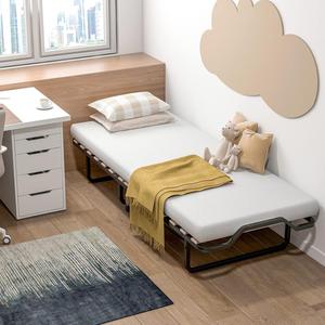 Cama Doble Europea Tapizada Suave Lumi 160x200 con Base de Láminas de Acero y Espacio de Almacenamiento Beige - Product Image 5