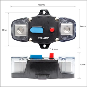 Disyuntor de audio para coche RV, yate, barco, protección de circuito de alimentación, interruptor de seguro, protector de recuperación automática - Product Image 2