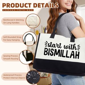 Bolsa de Lona Personalizada para Mujer, con Foto, Texto o Logotipo, para Compras, Bodas, Navidad, Cumpleaños, Regalo - Product Image 2