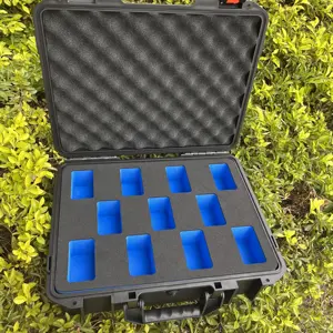 Heavy Duty Plastic Impact Resistant Waterproof ABS Plastic 11-12 Watch case with color EVA foam insert