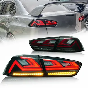 FARWIDE Car Modified Smoke Red Tail Lamp Led Luz trasera para Mitsubishi Lancer ex 2010 - 2016