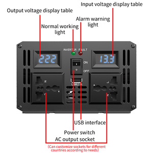 อินเวอร์เตอร์คลื่นไซน์บริสุทธิ์ 12V 24V 48V 60V เป็น 220V DC AC ตัวแปลงไฟฟ้าสำหรับยานยนต์ ระบบไฟฟ้าเฟสเดียว 50 60 Hz - Product Image 3