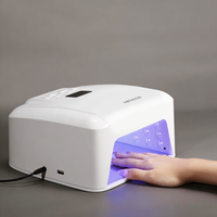 Lampe à ongles UV LED 72W à double zone avec capteur, support de téléphone portable, double longueur d'onde, portable, à brancher, pour usage domestique et en salon – Nouveau design