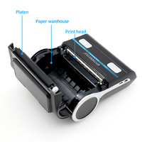 Mini imprimante sans encre portable sans fil de poche mobile 80MM Imprimante thermique d'étiquette de facture Imprimante d'autocollants Impresora Portatil