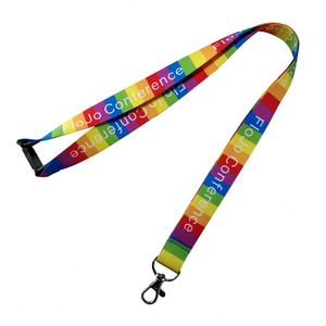 Free Design LGBT Sublimation Pride Rainbow Colored <b>Lanyard</b> Low MOQ GuangDong Factory - Product Image 1