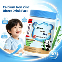 Liquide Calcium Fer Zinc Boire Direct Pack 10ml 30 Sachets Enfants Supplément Minéral Sans Sucre OEM ODM Marque Privée