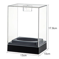 Présentoir sur pied moderne haut de gamme personnalisé en acrylique transparent, non pliable, à un seul niveau, pour figurines, avec étagères de rangement multifonctionnelles