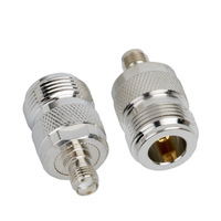 Adaptador RF Hembra Tipo N a Hembra Tipo SMA, Conector Coaxial Chapado en Oro de 50 Ohmios, 1.15 VSWR DC-6GHz para Equipos de Prueba de Antenas