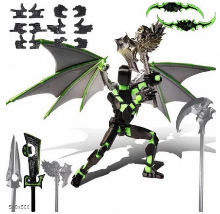 Green Black Reaper (ailes d'argent vert)
