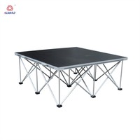 Structure de scène modulaire portable en alliage d'aluminium, plateforme pliable rectangulaire à connexion par goupilles pour événements et concerts