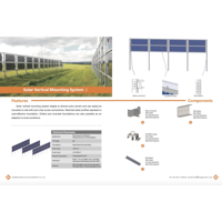 Support de panneau solaire vertical pour poteau de clôture, kit de montage de clôture solaire bifacial, système d'énergie solaire agrivoltaïque pour ferme agricole