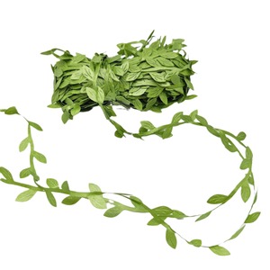 Meng Weihe Artificial <b>Willow</b> Leaves Garland 200m Polyester Fabric Wedding Outdoor Decor DIY <b>Wreath</b> Props - Product Image 2