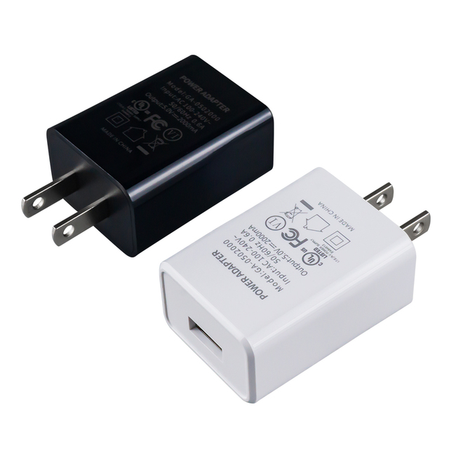 10W GS CE ETL FCC Hight Quality USB Port Wall Charger 5V2A 2000mA Fast Charging Power Travel Charger Adapter