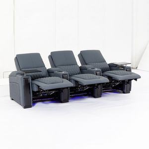 Sofá de cine en casa de gama alta de estilo europeo de cuero genuino <span class=keywords><strong>para</strong></span> apartamentos grandes Función eléctrica de fila recta <span class=keywords><strong>para</strong></span> teatro en vivo - Product Image 2