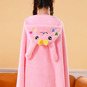 เสื้อคลุมแบบถักลายกา<span class=keywords><strong>ร</strong></span>์ตูนน่ารักผ้าคลุมไหล่ผ้าโพลีเอสเตอ<span class=keywords><strong>ร</strong></span>์นิ่ม100% สำหรับเป็นของขวัญวันเกิดในเทศกาลของเด็กผู้หญิง - Product Image 2
