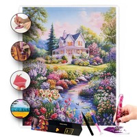 Kit de peinture au diamant 5D de haute qualité, directement de l'usine, magnifique décoration murale de jardin