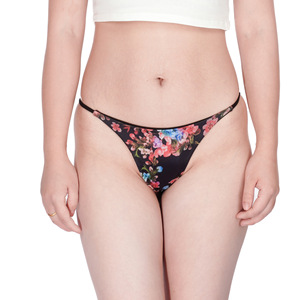 Lodanve của phụ nữ hai lớp sexy thể thao quần lót cộng với kích thước đàn hồi cao in liền mạch đồ lót eo thấp dây đeo mỏng thiết kế - Product Image 4