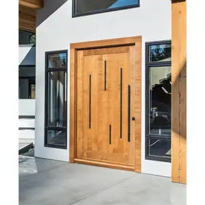 Hemlock Solid Wood Entry Pivot Door Villa