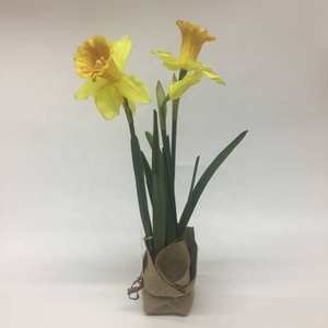 NRT001 Plante artificielle de mariage faite à la main, tissu doux au toucher réel, narcisse artificiel, nouveau design - Product Image 3