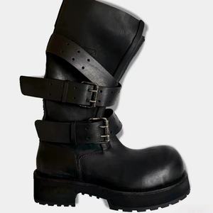 High-quality fashionable women's <b>Shoes</b> Adjustable Straps Belt Buckles Leather Boot <b>Men</b> Dress <b>Shoes</b> Trolling Venom Over-the-Knee - Product Image 4